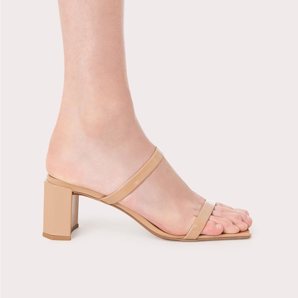 BY FAR Tanya Patent Leather Mule Heel / Nude / Multiple EU Size 38 - Picture 4 of 10